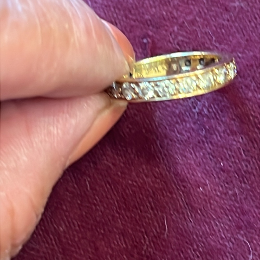 GOLD 18kt DIAMOND BAND RING - Picture 4 of 7
